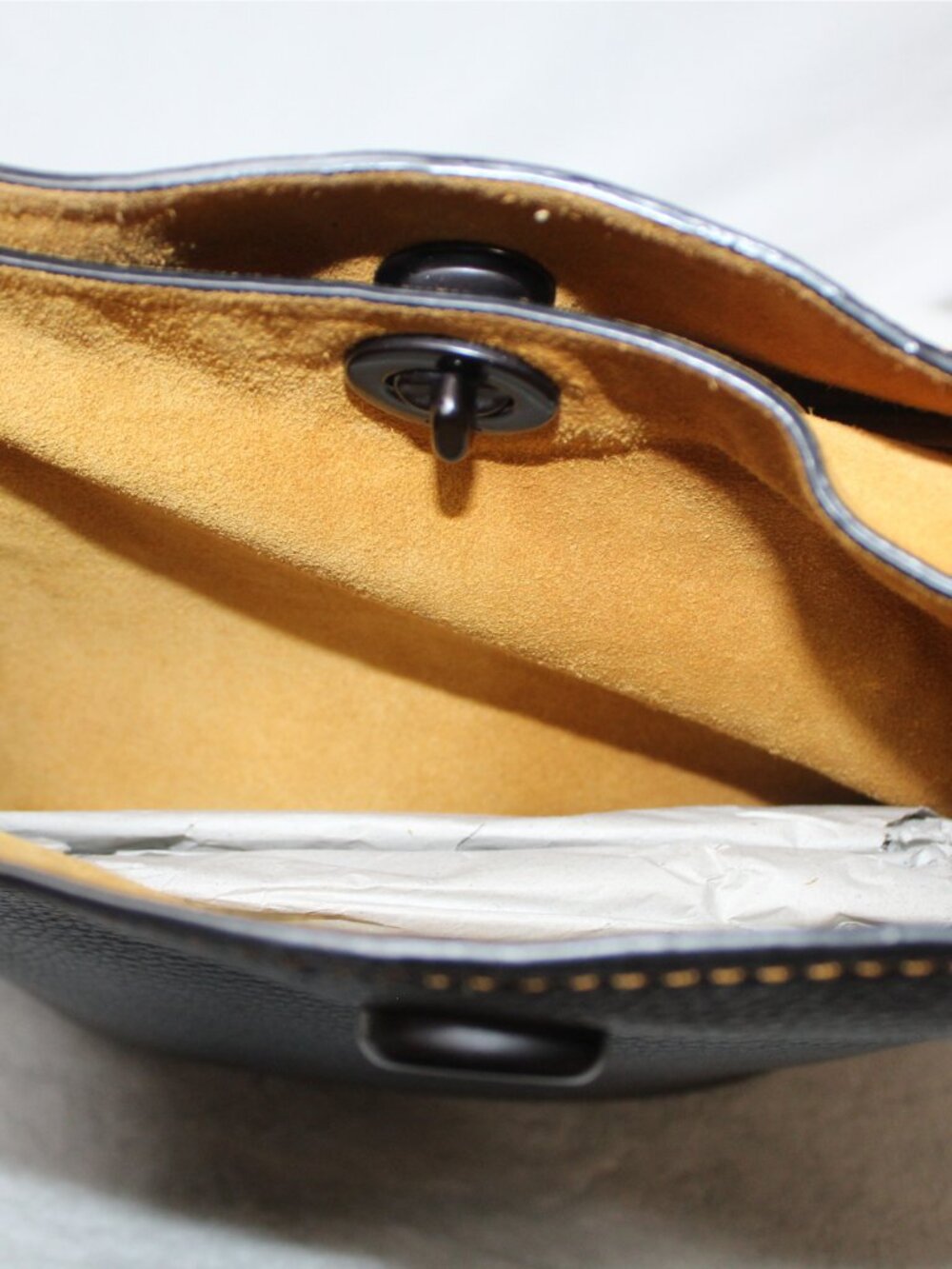Coach 1941 black pebbled leather large duffle DF-50115 heavy adjustable strap - Picture 7 of 9